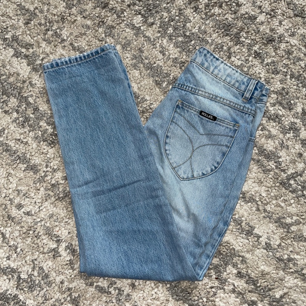Rollas Jeans Dusters High Rise Relaxed Size 27